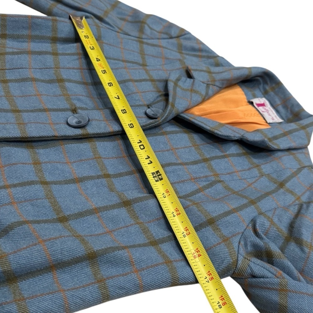 Vintage Vogue Paris Original Retro Plaid Women's Relaxed‎ Suit Jacket Career M/L - Picture 12 of 13